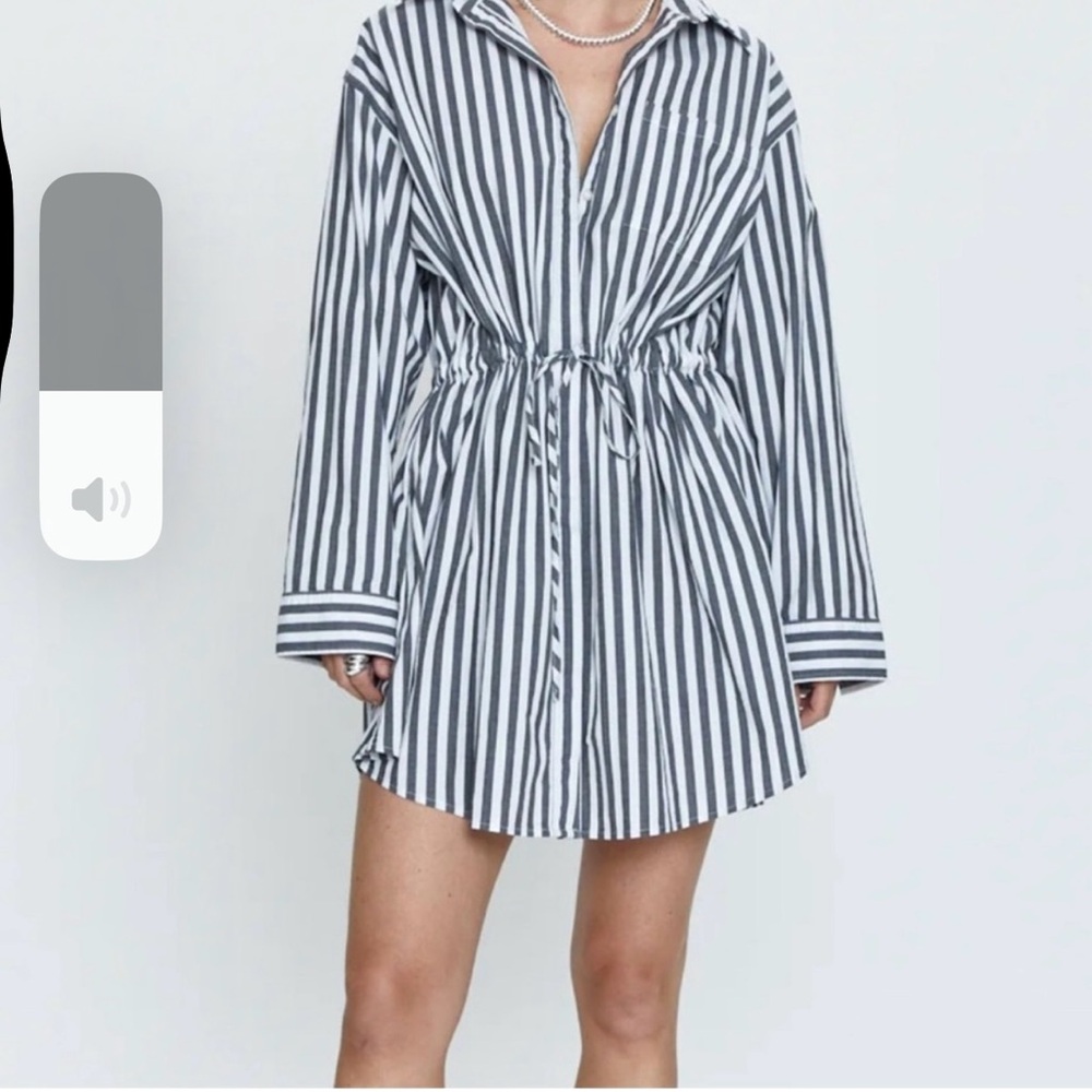 Pistola cinched waist striped dress